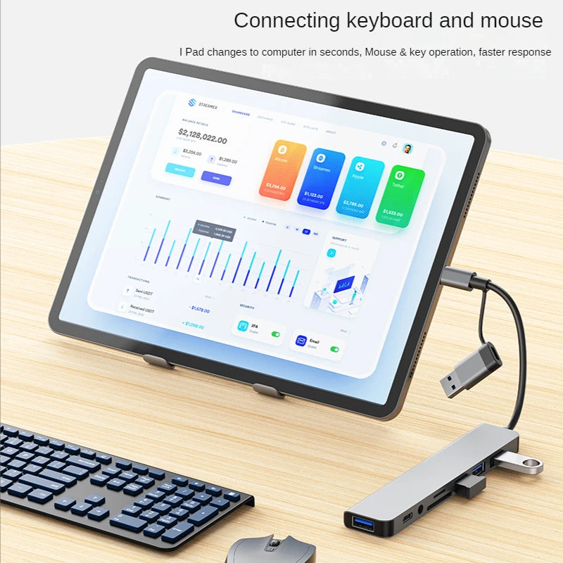 USB a Type C Hub Docking Station