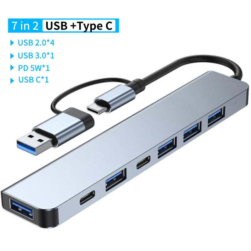 USB a Type C Hub Docking Station