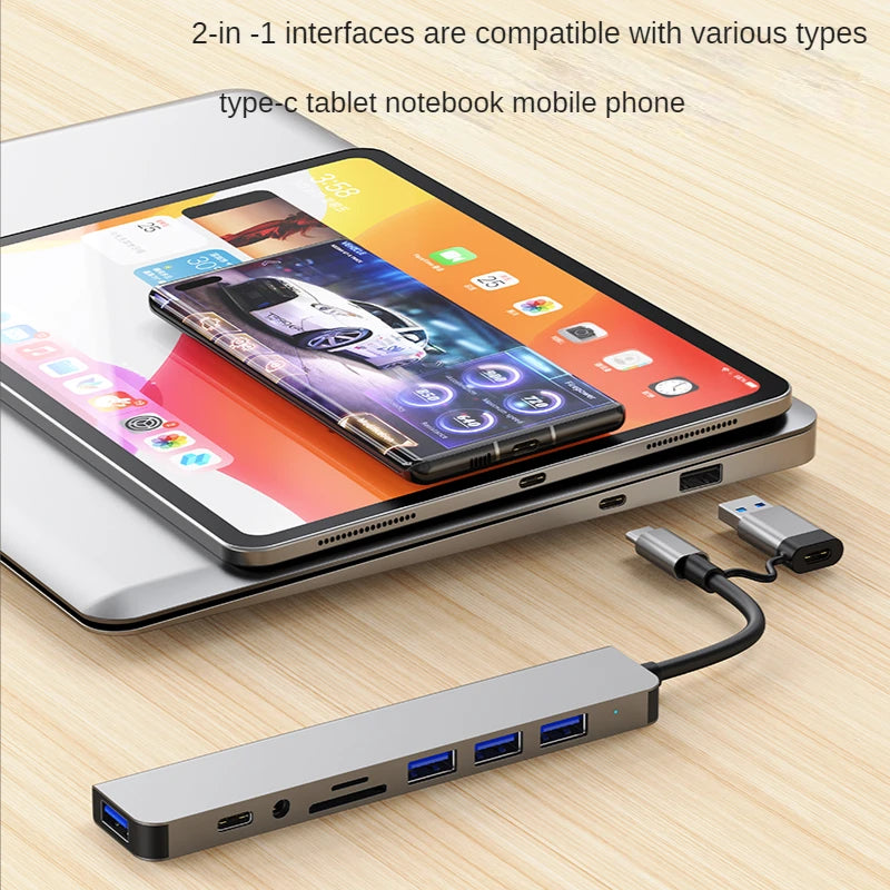 USB a Type C Hub Docking Station