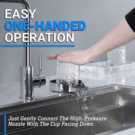Automatic Cup Washer Glass Rinser Cleaning Tool for Kitchen Sinks