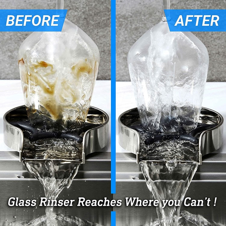 Automatic Cup Washer Glass Rinser Cleaning Tool for Kitchen Sinks