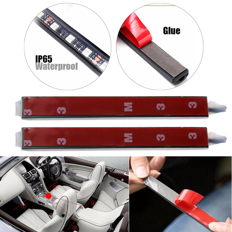 LED Car Foot Light With USB Wireless Remote Music Control