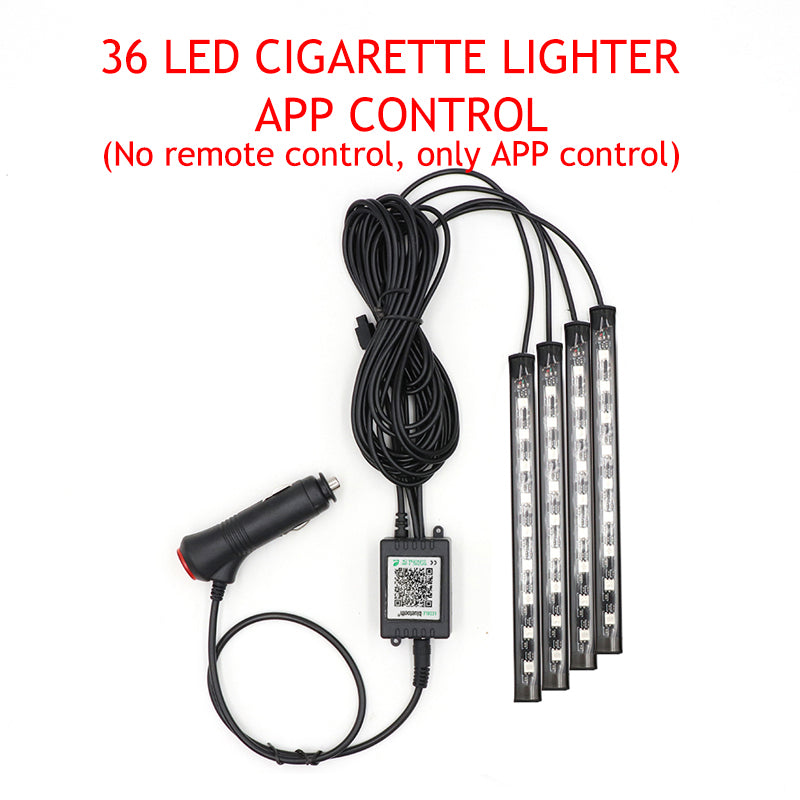 LED Car Foot Light With USB Wireless Remote Music Control