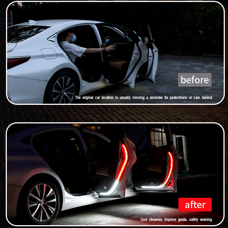 2x Led Car Door Warning Lights 120cm Ambient 12V