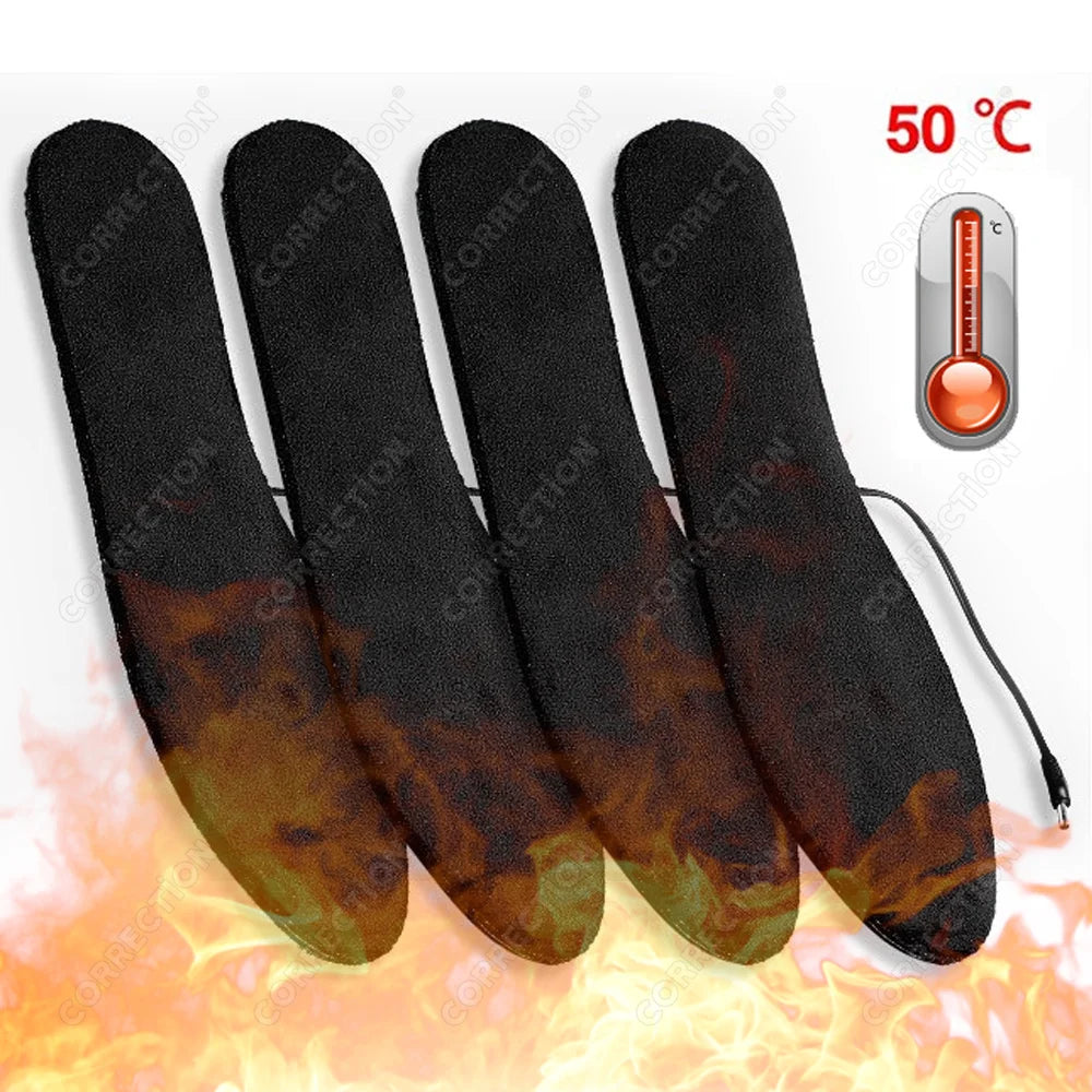 Winter Electric Heated Insoles USB Insoles Washable