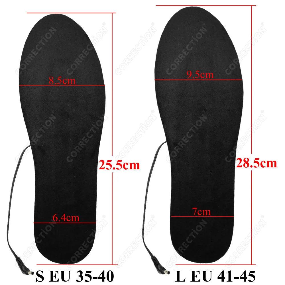 Winter Electric Heated Insoles USB Insoles Washable