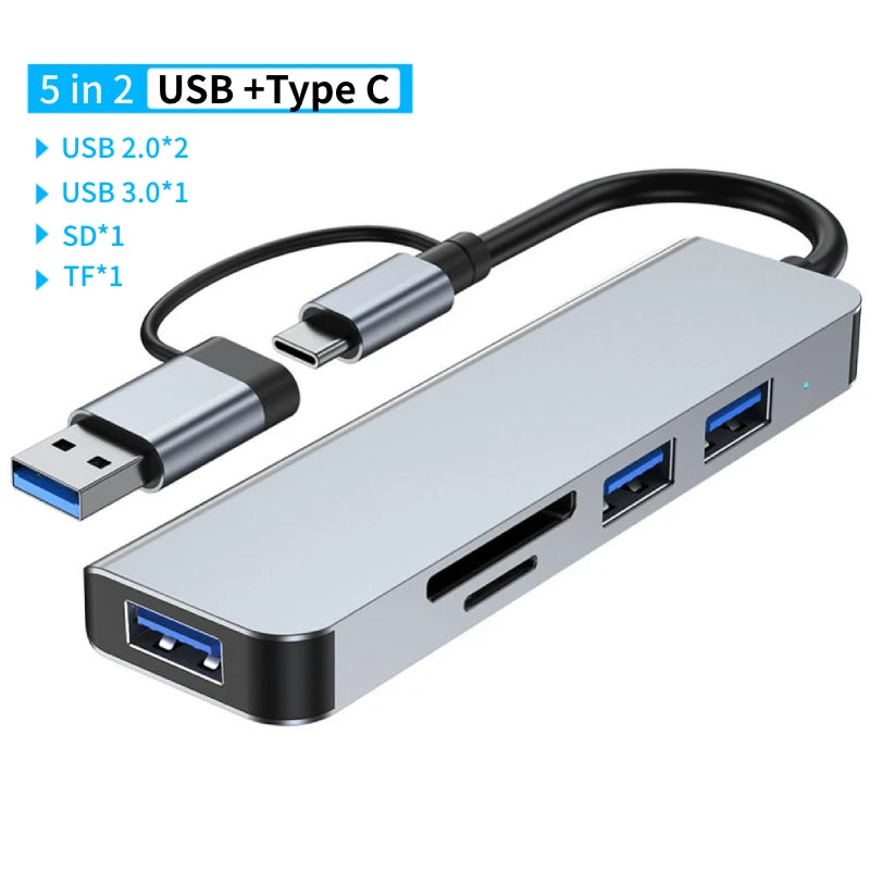 USB a Type C Hub Docking Station