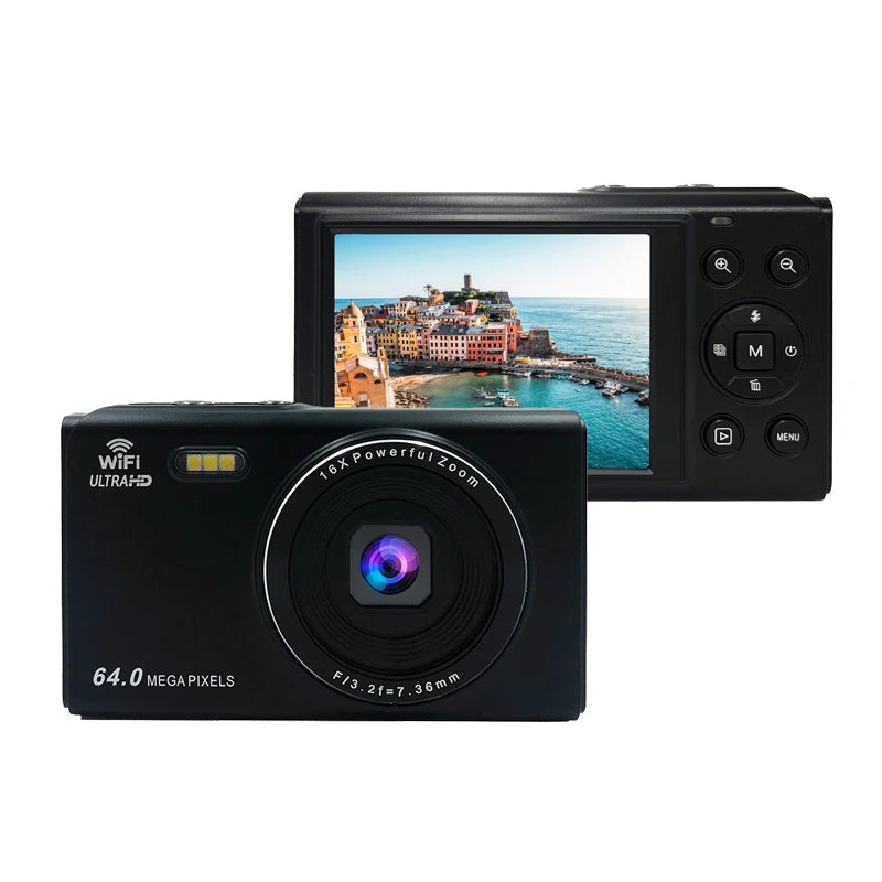 4K Digital Camera Photography Camera 64MP Autofocu Webcam Vlog Video Recorder Compact Cameras