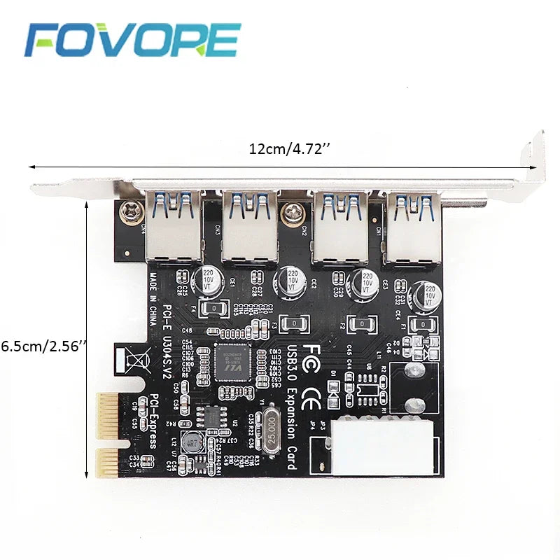 4 Port PCI-E to USB 3.0 HUB for Desktop