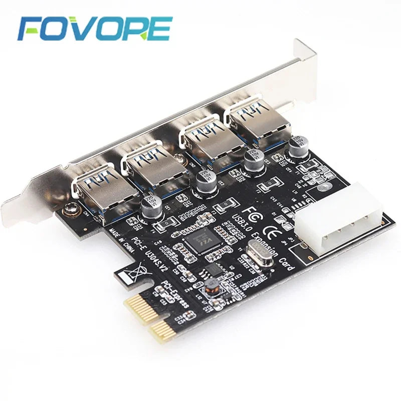 4 Port PCI-E to USB 3.0 HUB for Desktop