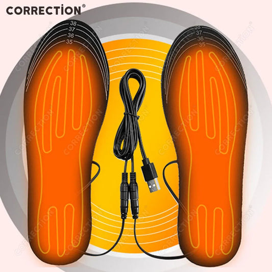 Winter Electric Heated Insoles USB Insoles Washable