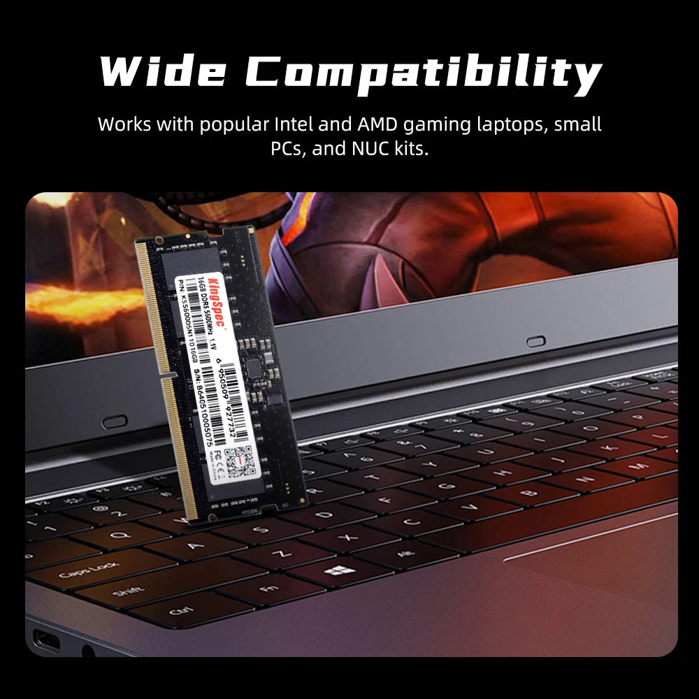 KingSpec RAM 16GB 32GB DDR5 4800MHz 5600MHz SODIMM 1.1V CL40 CL46 Laptop