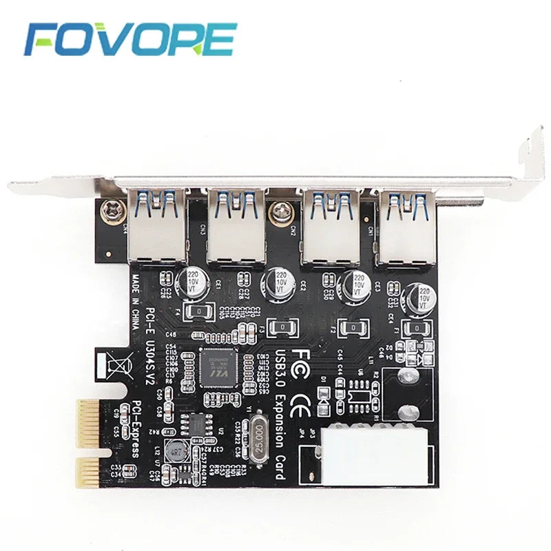 4 Port PCI-E to USB 3.0 HUB for Desktop